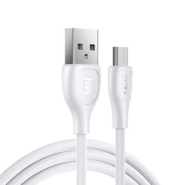 Remax Lesu Pro cable USB - micro USB 480 Mbps 2.1 A 1 m white (RC-160m white)