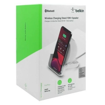 Indukční nabíjecí reproduktor Belkin 10W bílá/bílá AUF001VFWH