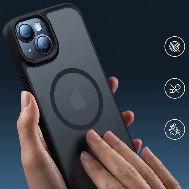 Etui MagMat MagSafe für Apple iPhone 13 Mattschwarz