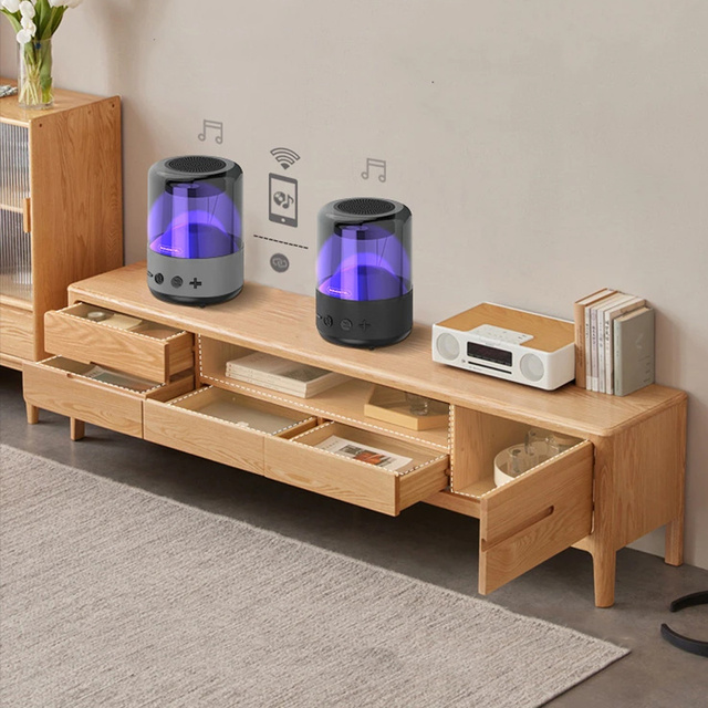 Bezdrátový přenosný reproduktor Somostel Bluetooth BT 5.0 H210 LED RGB AUX TF černý