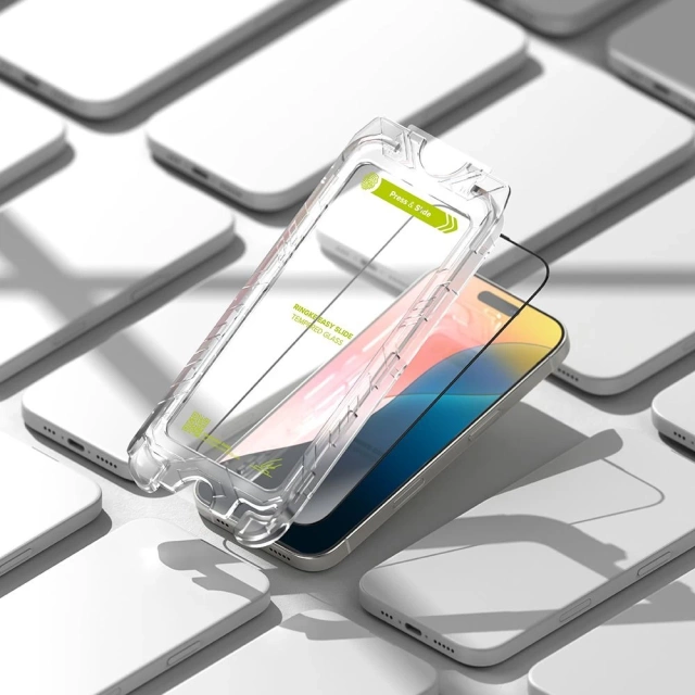 Ringke Easy Slide 2-Pack Privacy Glass iPhone 16 Pro Black