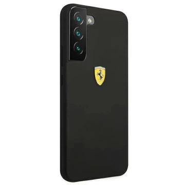 Pevné puzdro Etui Ferrari FESSIHCS22MBK do Galaxy S22 S906 On Track Silikónové čierne/čierne