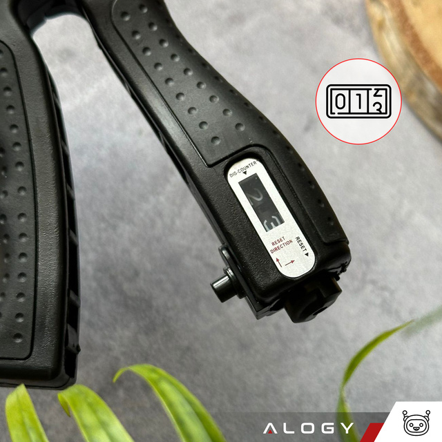 Rukoväť rukoväte na cvičenie, nastaviteľný vysoký odpor 10-60kg Alogy Sport grip s reguláciou a pultom Black