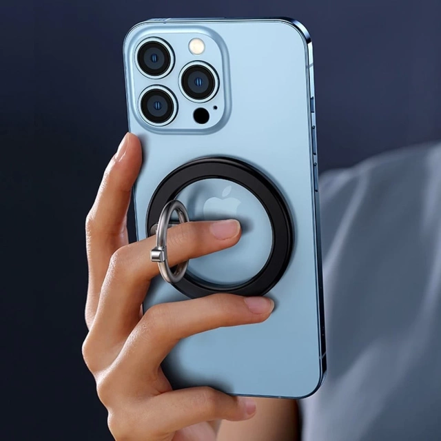 Multifunkční magnetický držák do auta s kroužkovým držákem na telefon Joyroom kit černý (JR-ZS294)