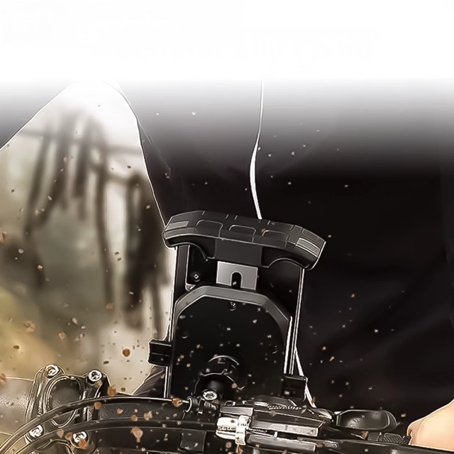 Držiak na telefón KEWIG M14-A1 na riadidlá motocykla s nabíjačkou Qi PD USB-C pre motorku, štvorkolku, skúter, čierny