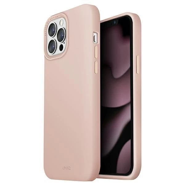 Чохол UNIQ Lino Hue iPhone 13 Pro / 13 6.1" pink / blush pink MagSafe