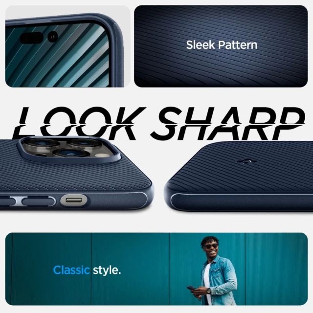 Etui Spigen Mag Armor z Apple iPhone 14 Pro Navy Blue