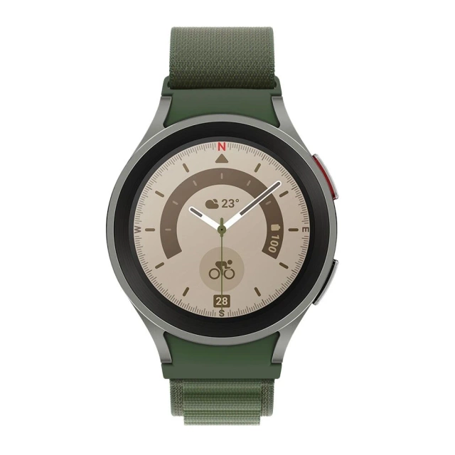 NYLON PRO SAMSUNG GALAXY UHR 4 / 5 / 5 PRO (40 / 42 / 44 / 45 / 46 MM) MILITÄRGRÜN