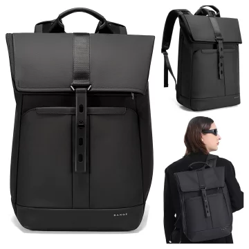 Bange Waterproof Backpack for Laptop 15.6" City Travel 45x30x16 cm for Work Airplane Men's Women's with USB Port Black