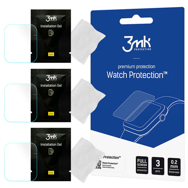 3x Protective Film for Xiaomi Amazfit GTS 4 46mm 3mk ARC Screen Protector Watch Protection™