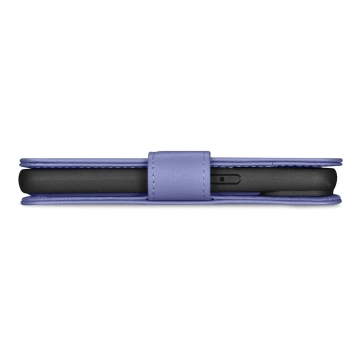 Peňaženka iCarer 2v1 kryt iPhone 14 Pro Max kožený flipový kryt Anti-RFID svetlofialový (WMI14220728-LP)