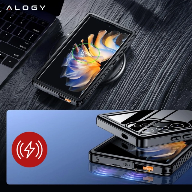 Pouzdro pro Samsung Galaxy S24 Ultra Armored Waterproof IP68 360 Armor Case for Mag Safe Alogy černé