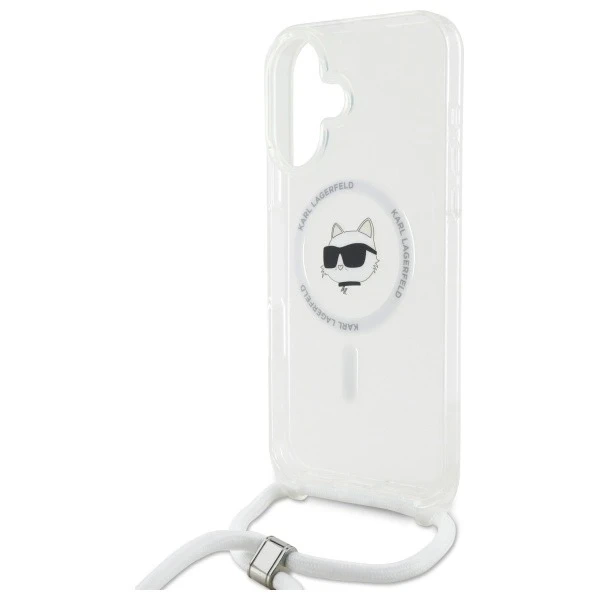 Etui Karl Lagerfeld do iPhone 16 6.1" Magsafe Hardcase Transparent IML Choupette Head