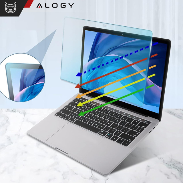 Матова захисна плівка для екрану MacBook Pro 13, Air 13 M1 Alogy Screen Protect Film with Anti Blue Filter