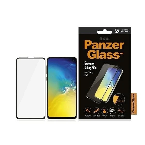 PanzerGlass E2E Super tvrzené sklo pro Samsung S10e G970 Case Friendly černá/černá