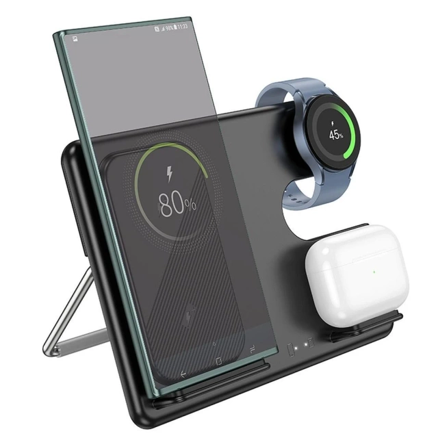 Hoco 3in1 15W Qi Inductive Charger - Phone, Galaxy Watch