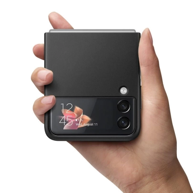 Samsung Lederhülle Handyhülle für Galaxy Z Flip 3 grün (EF-VF711LGEGWW)