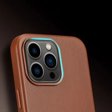 Kožený kryt Dux Ducis Naples pro iPhone 13 Pro (kompatibilní s MagSafe) hnědý