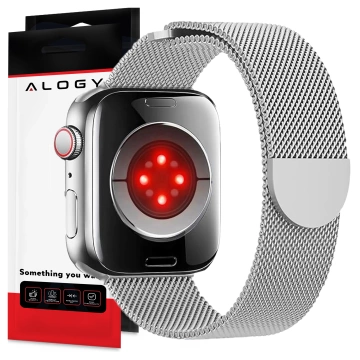 Alogy Stahlarmband für Apple Watch 42/44/45/49 mm Edelstahl Silber