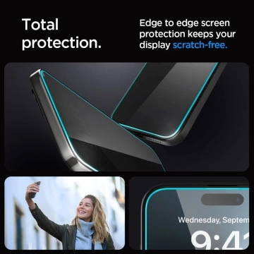 Tvrdené sklo Spigen Glas.tR "Ez Fit" 2-balenie pre Apple iPhone 15 Privacy
