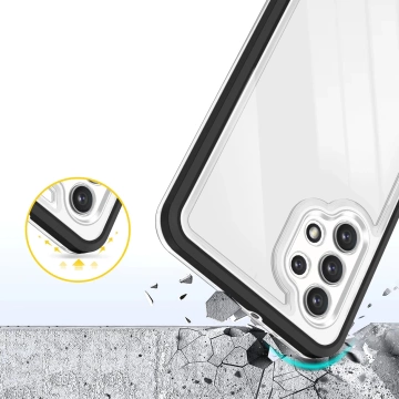 Прозорий чохол 3в1 для Samsung Galaxy A72 4G Frame Gel Cover Black