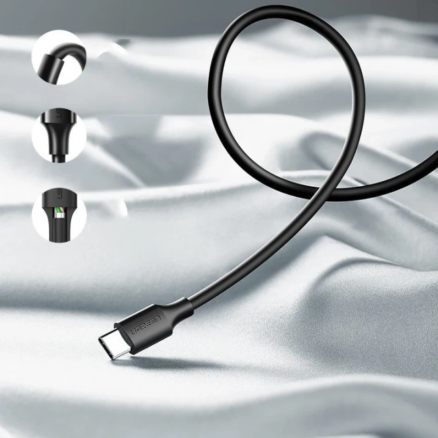 Uzelený kabel USB – USB typu C 480 Mb/s 3 A 1,5 m černý (US287 60117)