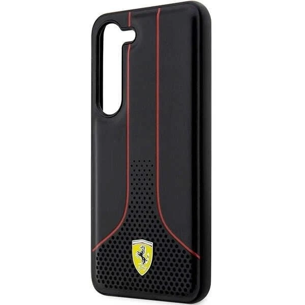 Puzdro Ferrari pre Samsung Galaxy S23 Plus HardCase Perforated 296-P čierne