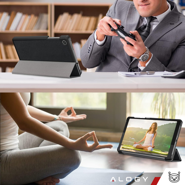 Pouzdro pro Lenovo Tab M8 4gen TB300XU TB300FU Book Cover Case Alogy Black