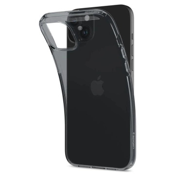 Puzdro Spigen Crystal Flex pre Apple iPhone 15 Plus - šedé a priehľadné