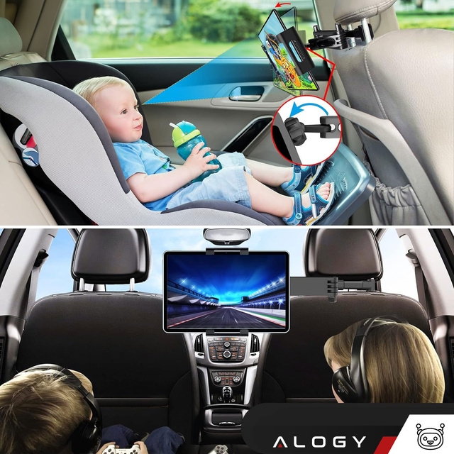 Alogy headrest car holder for phone/tablet Black