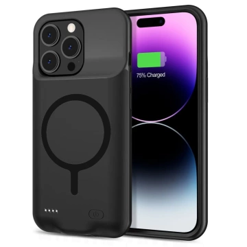 Etui Powercase Magsafe 7000mAh pre Apple iPhone 15 Pro Black