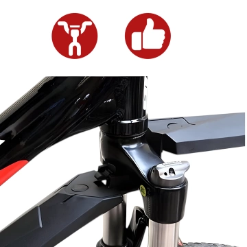 Platform bicycle pedals for MTB bicycles, aluminum 9/16" Black aluminum set [2 pcs.]