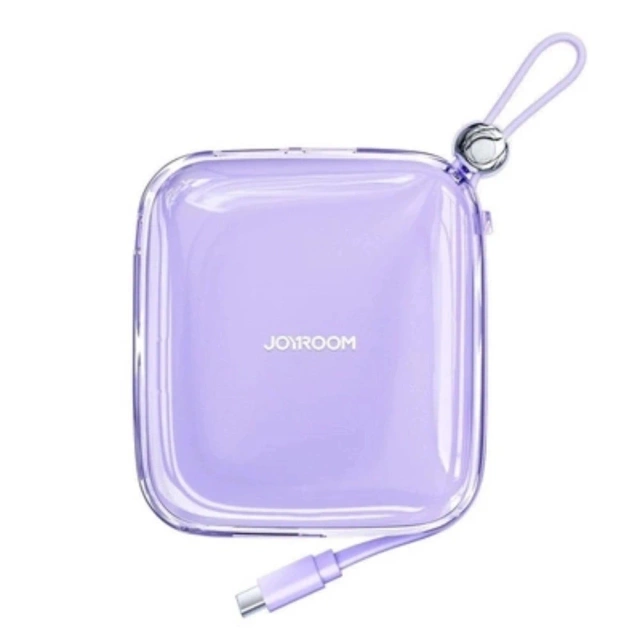 Зовнішній акумулятор Joyroom JR-L004 10000mAh USB-C USB-A Фіолетовий з кабелем