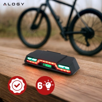 Bicycle rear light for the rear of the bike LED lighting rear light red aluminum waterproof IPX4 50lm Alogy