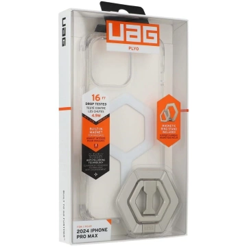 Etui do iPhone 16 Pro Max UAG Plyo MagSafe Ring Stand Ice-White