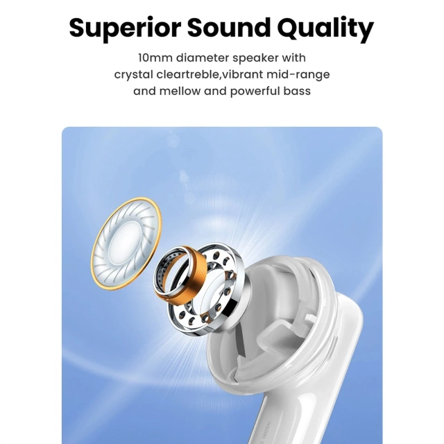 UGREEN HITUNE T6 KOPFHÖRER ANC BT 5.3 IPX5 USB-C WEISSES KABEL