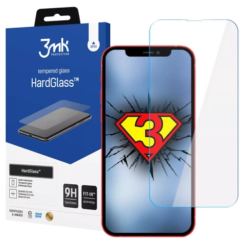 Tvrzené sklo 3mk HardGlass 9H pro Apple iPhone 13/13 Pro / 14