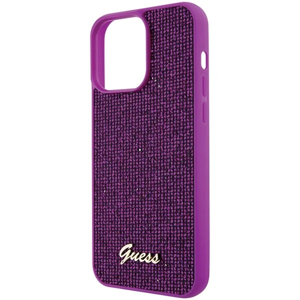 Etui Guess GUHCP15XPMSDGSF pre iPhone 15 Pro Max 6,7" pevný obal na fuksja/fuschia Disco Metal Script