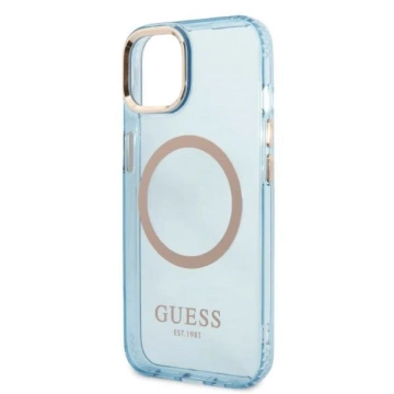 Etui Guess GUHMP13MHTCMB do iPhone 13 6,1" hard case Gold Outline Translucent MagSafe