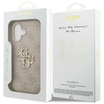 Etui Guess Hardcase 4G Big Metal Logo do iPhone 17, różowe