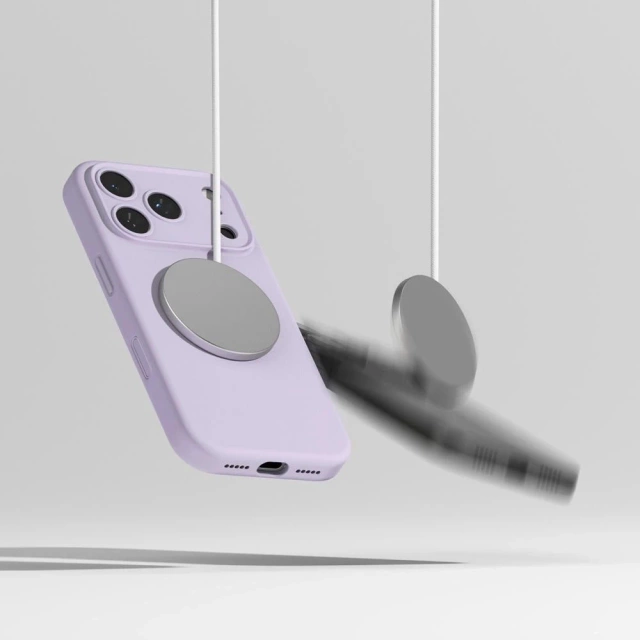 Etui do iPhone 17 Pro Max Ringke Silicone Magnetic MagSafe Fioletowe