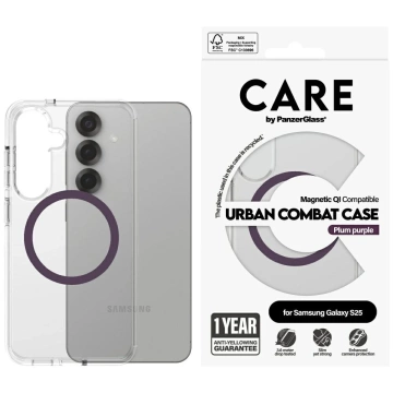 Etui do Samsung Galaxy S25 CARE by PanzerGlass Flagship Case Plum Purple