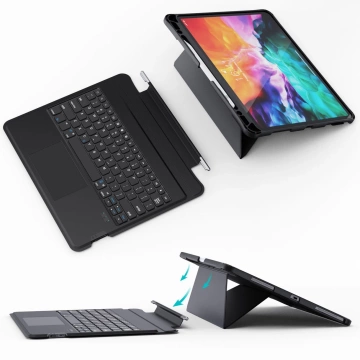 Choetech Keyboard Case Cover pro iPad Pro 12,9" 2020/2021 bezdrátová Bluetooth klávesnice černá (BH-015)