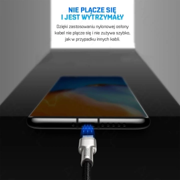 Baseus Cafule Metal Kabel nylonowy USB-C 66W 100cm 
