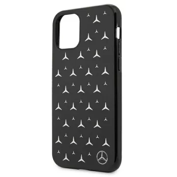 Захисний чохол Mercedes MEHCN61ESPBK для Apple iPhone 11 / Xr 6.1" black/black hardcase Silver Stars Pattern