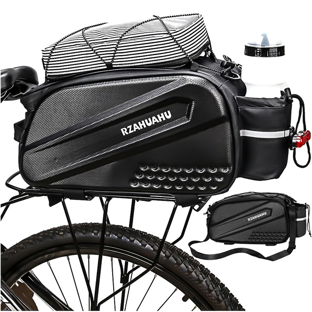 Fahrrad-Gepäcktasche für den hinteren Fahrradkofferraum 12l, schwarz