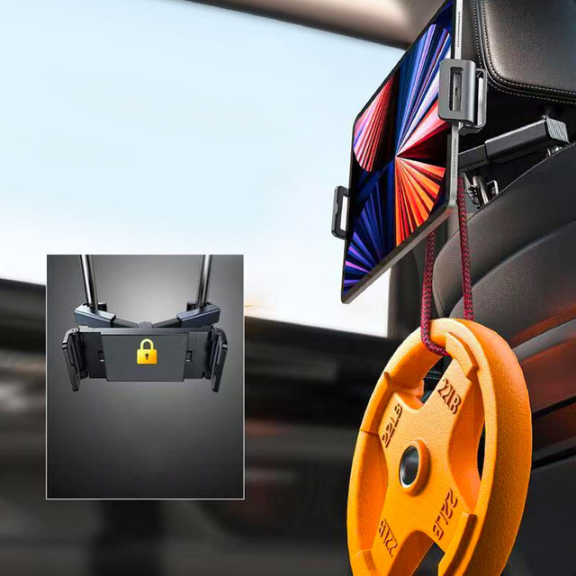 Alogy držiak na opierku hlavy do auta pre telefón/tablet 4,7-12,9" čierny