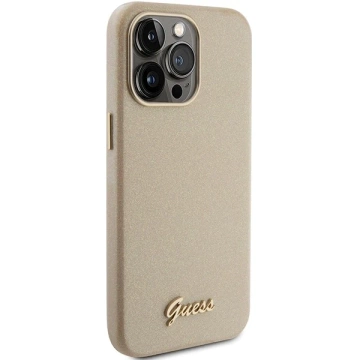 Etui Guess GUHCP15XPGMCSD pre iPhone 15 Pro Max 6,7" zlatý/svetlo zlatý pevný obal Glitter Glossy Script