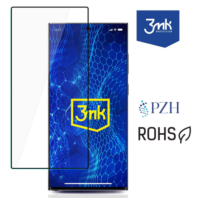 Tvrzené sklo pro Samsung Galaxy S24 Ultra 3mk HardGlass Max Lite™ 9H na celou obrazovku