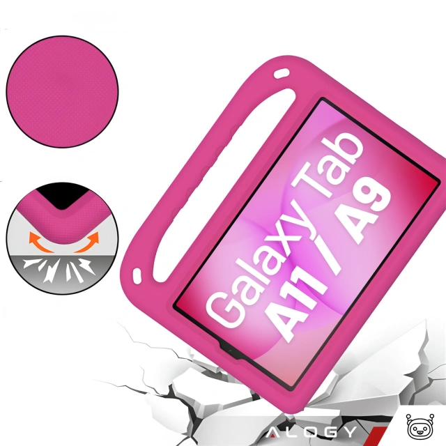 Pouzdro pro Samsung Galaxy Tab A9 2023 8,7" X110 / X115 dětský obal na tablet Alogy Kids Case Pink